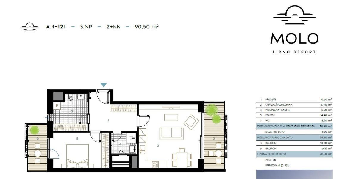 Apartament A121 Molo Lipno S Infrasaunou - Residence Koubek Lipno nad Vltavou Ngoại thất bức ảnh
